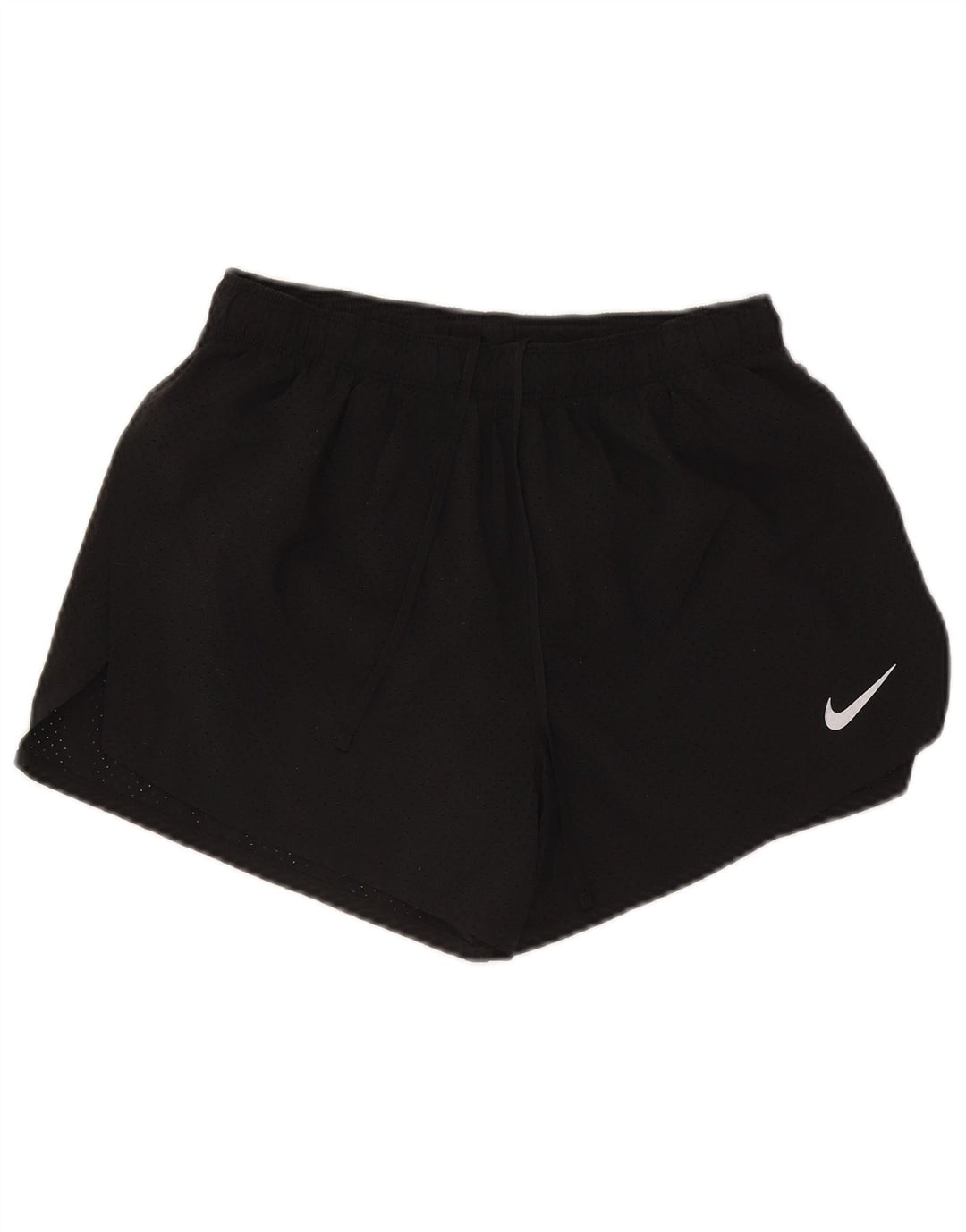 Shorts esportivos femininos Nike Dri Fit UK 12 poliéster preto médio