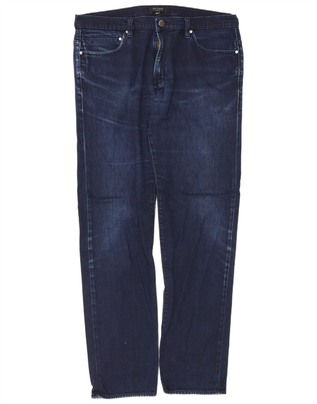 Calça jeans reta masculina Ted Baker regular fit W36 L31 algodão azul