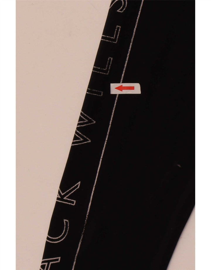 Leggings gráficas femininas Jack Wills Reino Unido 12 poliéster preto médio