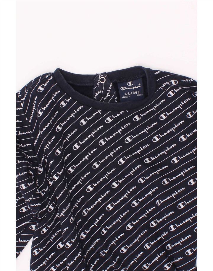 Champion Boys Graphic Sweatshirt Jumper 2-3 Anos XL Azul Marinho