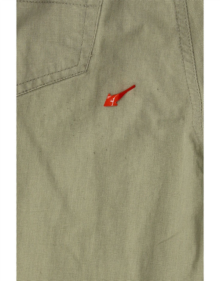 TRUSSARDI Mens Straight Casual Trousers W34 L30 Green Cotton Vintage Trussardi and Second-Hand Trussardi from Messina Hembry 