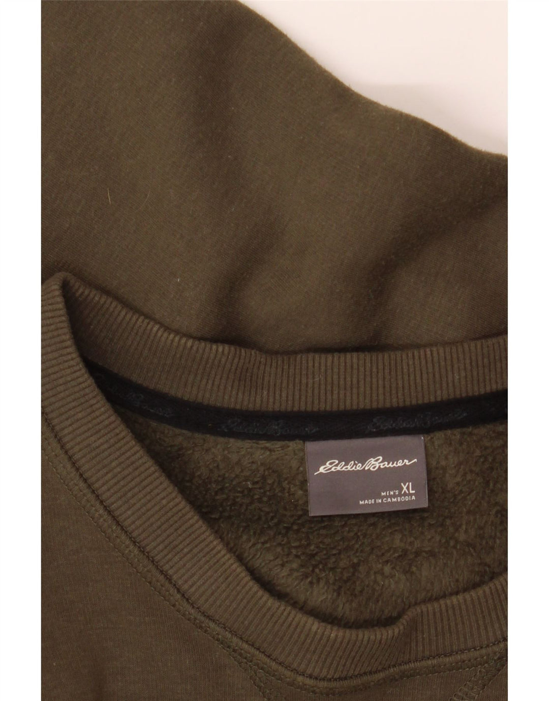 EDDIE BAUER Moletom masculino Jumper XL Algodão cáqui
