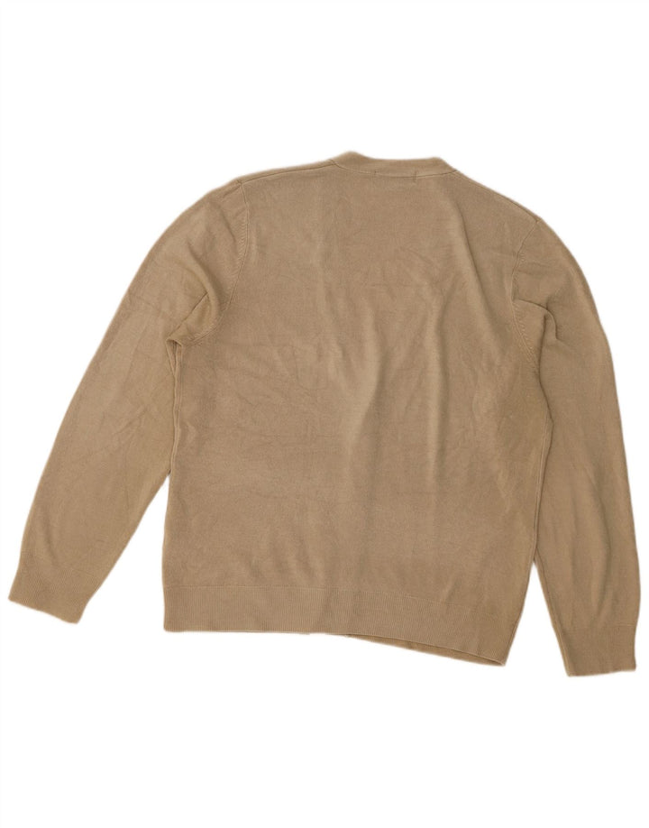Suéter feminino Marks & Spencer Blue Harbor Cardigan Reino Unido 12 Médio Bege