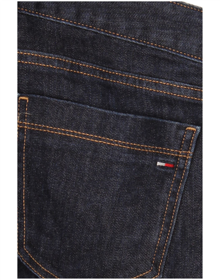 Jeans retos femininos Tommy Hilfiger US 6 médio W32 L30 azul marinho