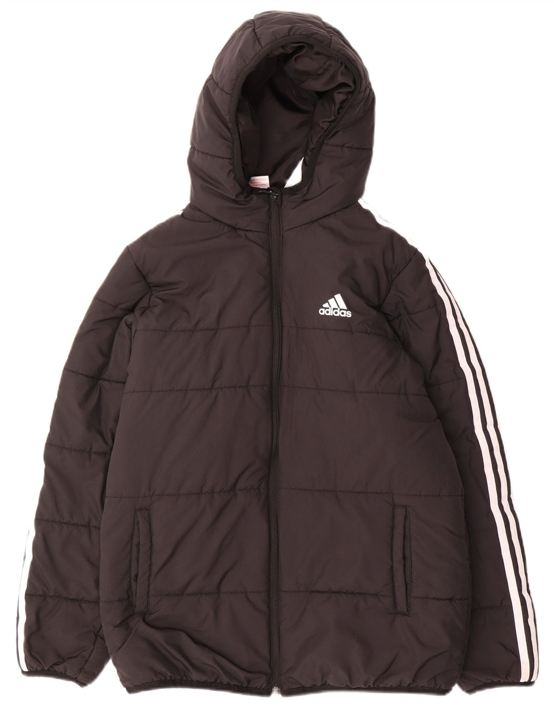 Casaco acolchoado com capuz Adidas Boys 13-14 anos preto poliéster