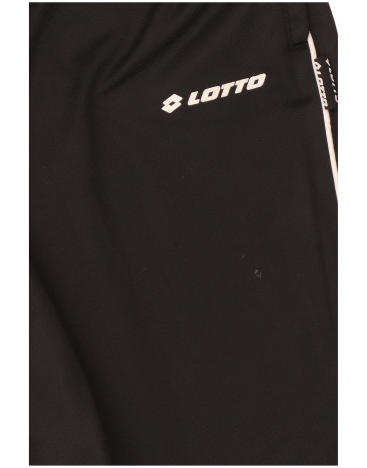 Calça de treino masculina Lotto Joggers grande poliéster preto