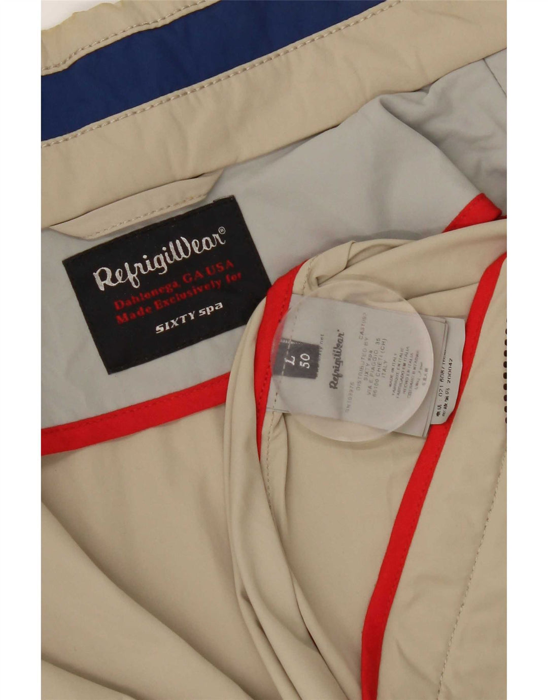 Jaqueta bomber masculina Refrigiwear IT 50 grande cáqui nylon