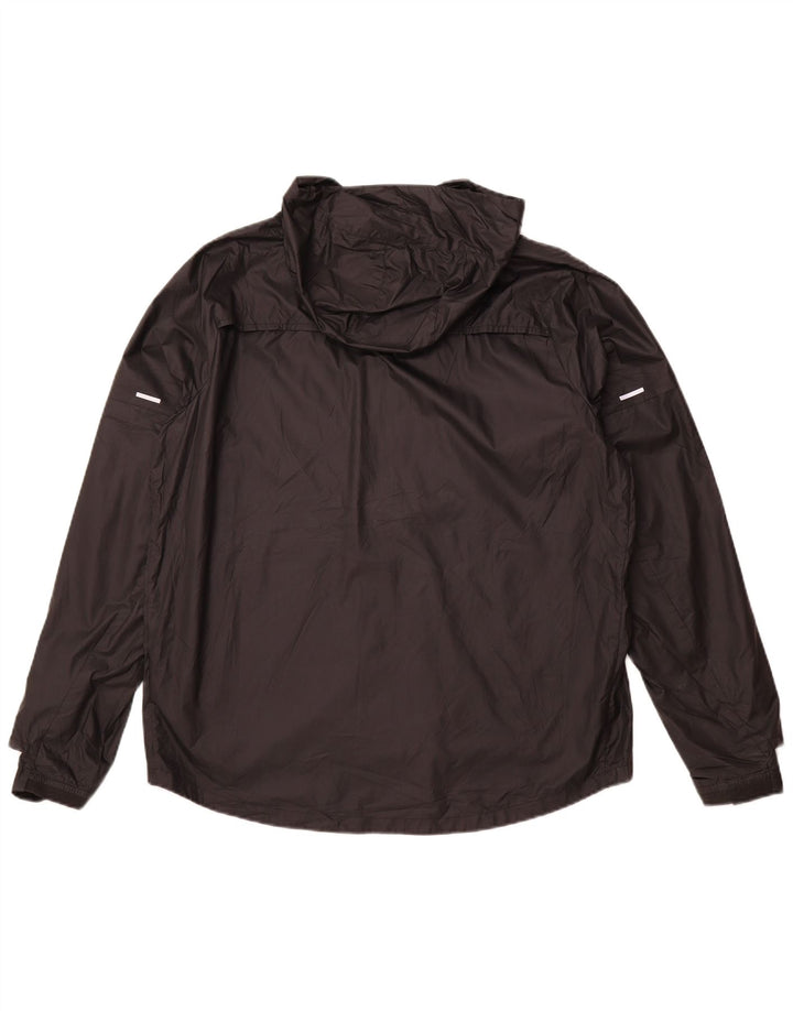 Jaqueta de chuva com capuz masculina NIKE Storm-Fit Reino Unido 40 grande poliéster preto