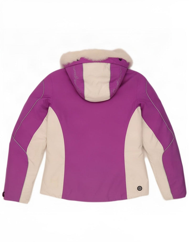 Jaqueta de esqui feminina com capuz Colmar EU 38 médio roxo colorblock poliamida