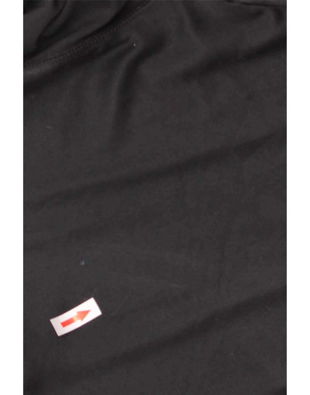 Tommy Hilfiger Mens Zip Neck Top Manga Longa Grande Poliéster Preto
