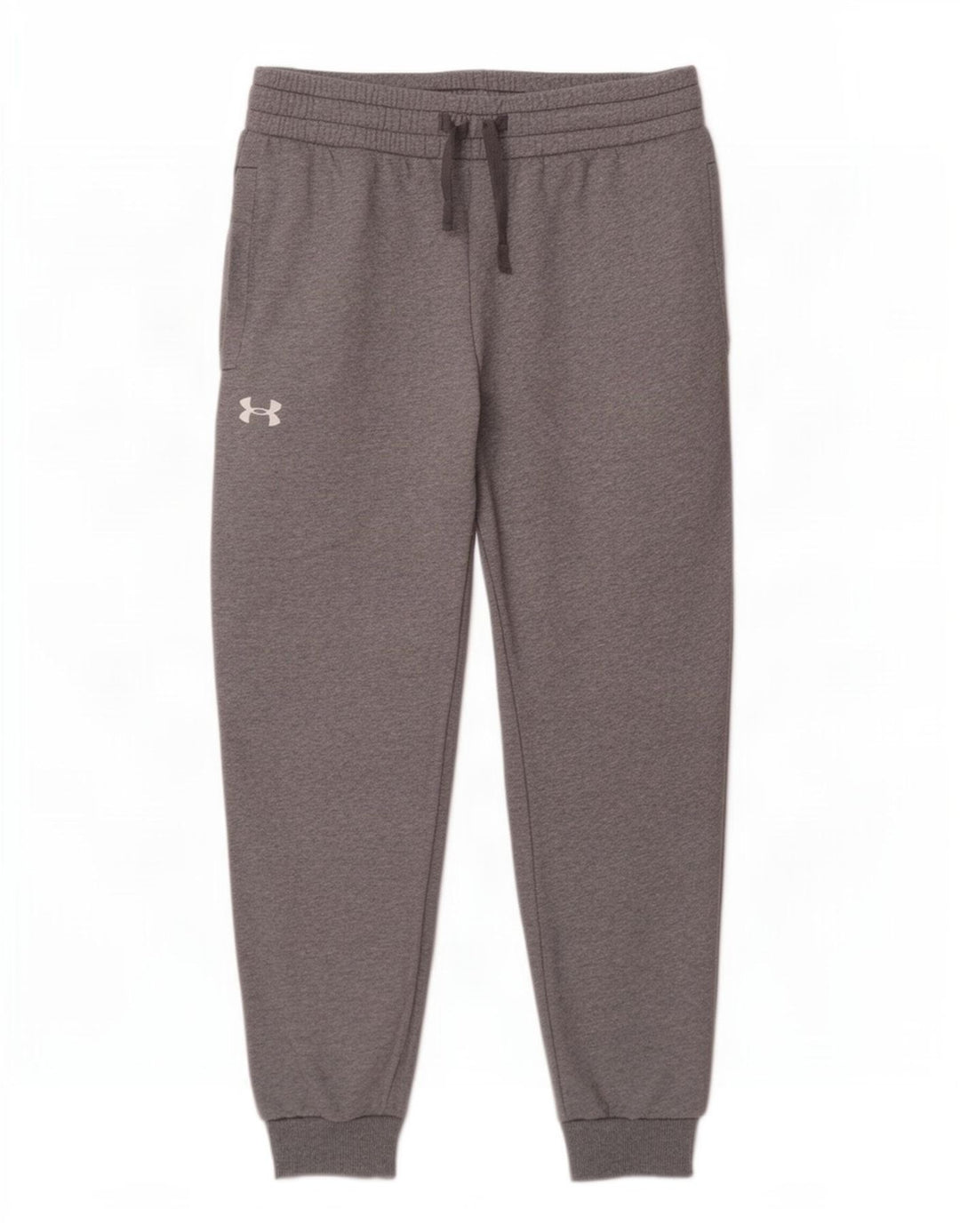 Calça de treino masculina Under Armour joggers algodão manchado cinza médio