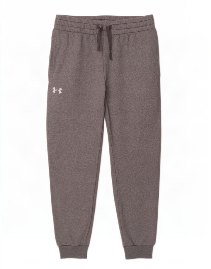 Calça de treino masculina Under Armour joggers algodão manchado cinza médio