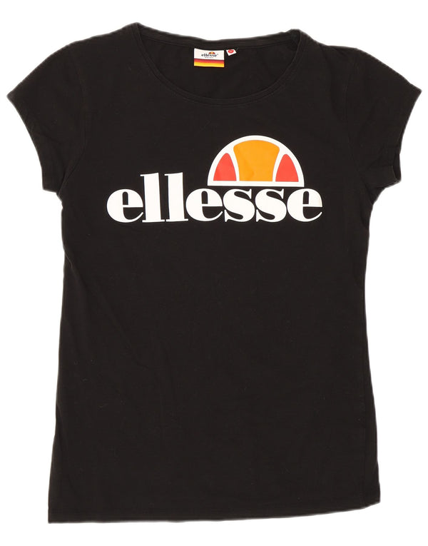 Camiseta feminina Ellesse Heritage Graphic UK 14 grande preta