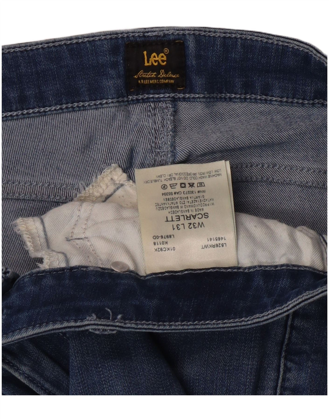 Lee Womens Scarlett Skinny Jeans W32 L31 Azul Algodão