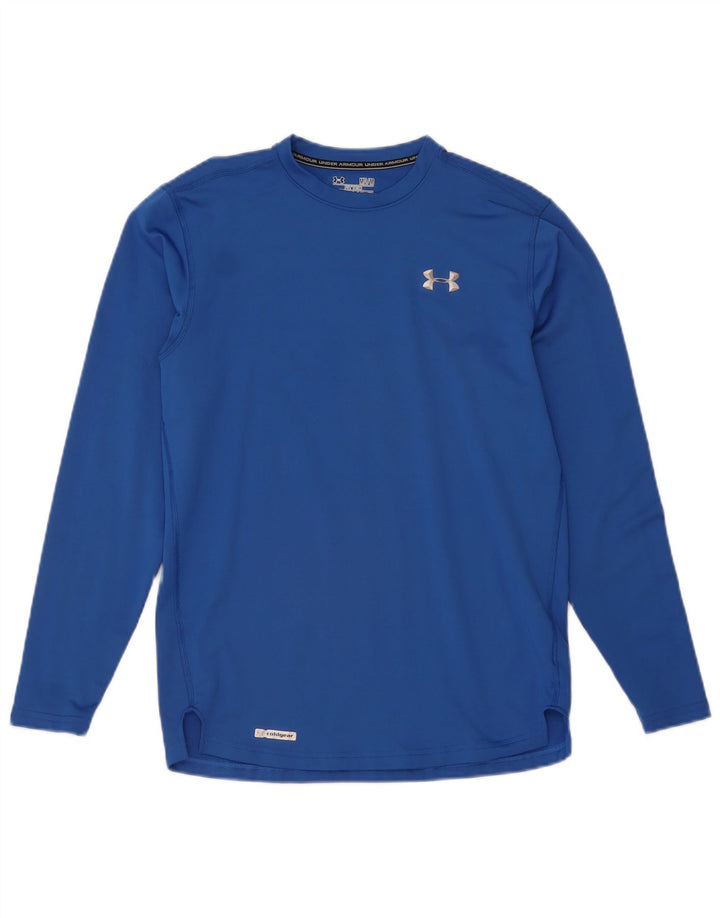 Under Armour Masculino Cold Gear Top Manga Longa Poliéster Azul Médio