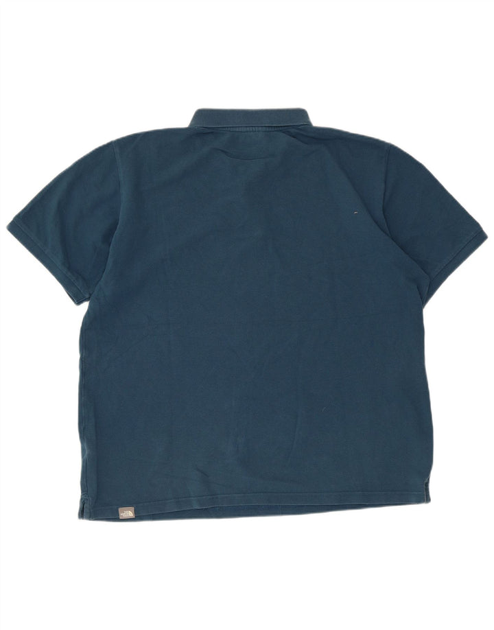 Camisa polo masculina The North Face grande algodão azul