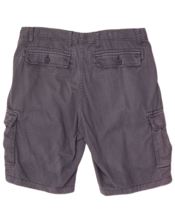 Shorts cargo masculino Dack IT 50 grande W34 algodão manchado azul marinho