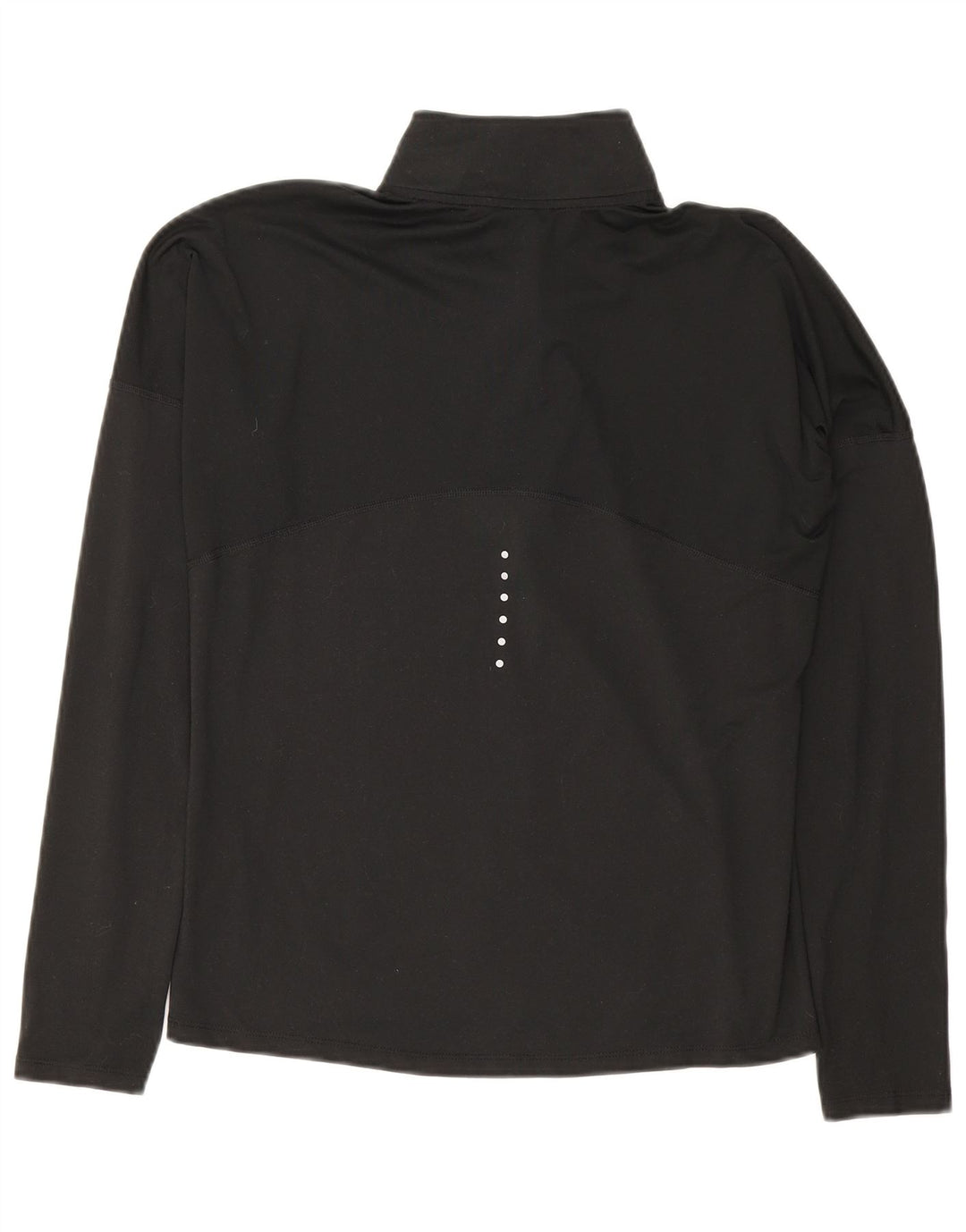Nike Womens Dri Fit Zip Neck Pullover Treino Top Reino Unido 10 Pequeno Preto