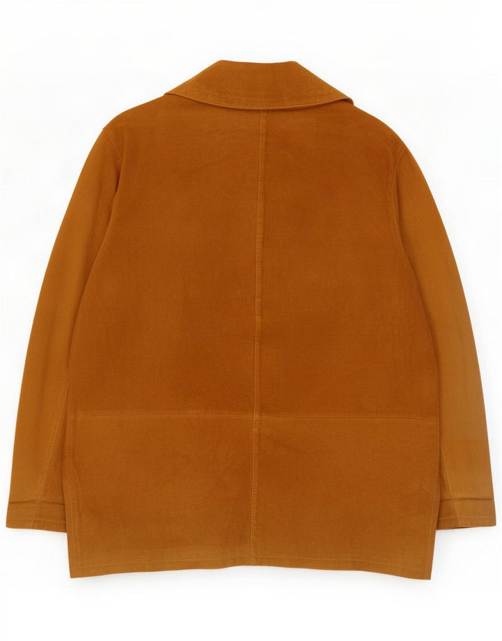 Jaqueta de camurça feminina vintage IT 48 XL couro marrom