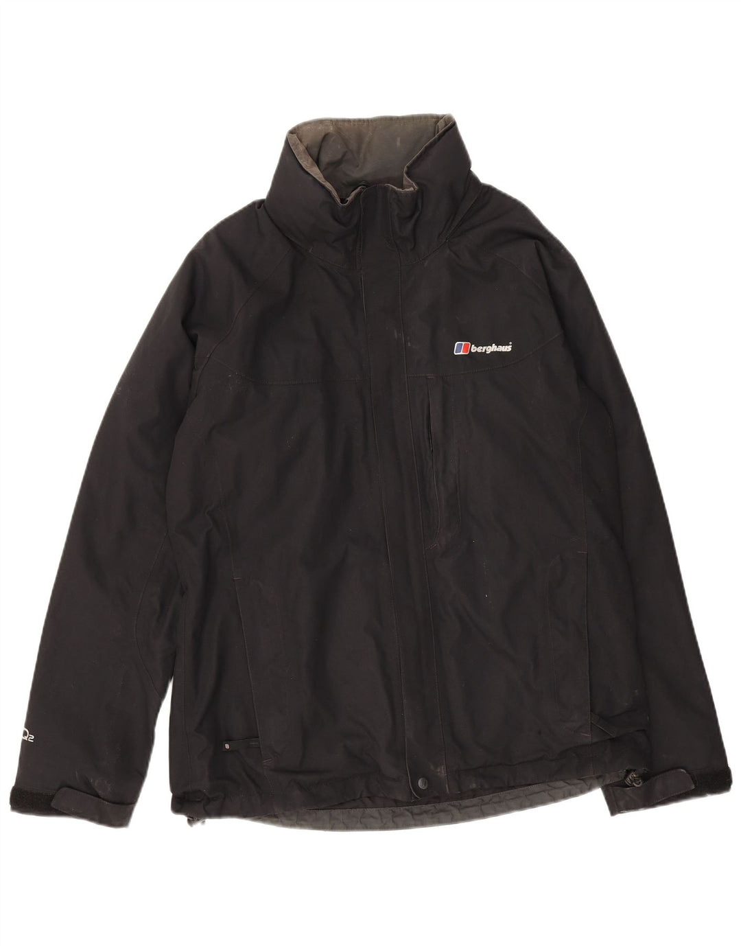 Jaqueta de chuva masculina Berghaus UK 38 médio preto nylon