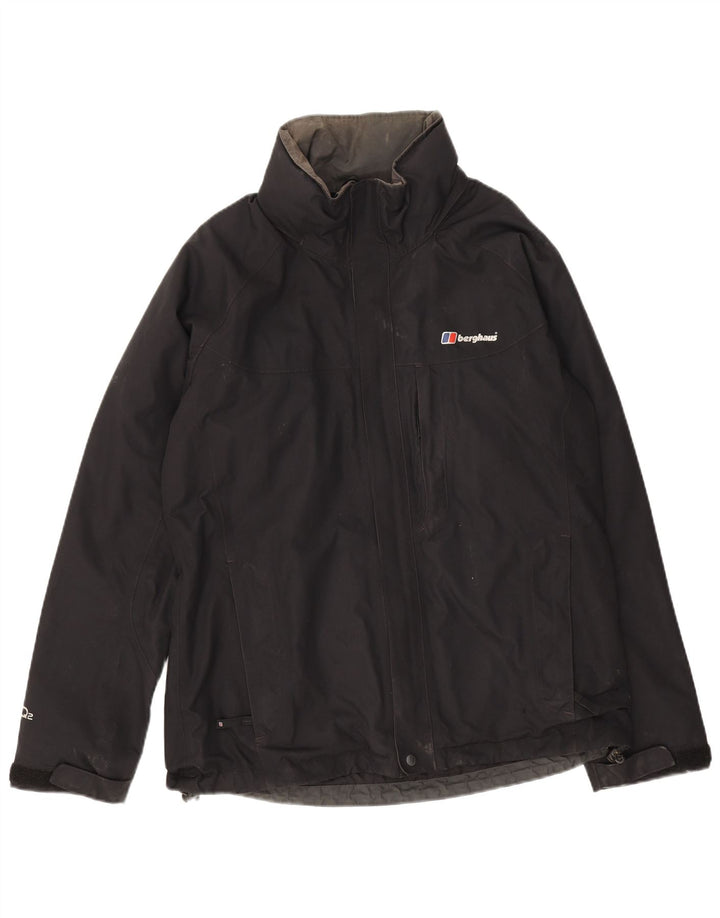 Jaqueta de chuva masculina Berghaus UK 38 médio preto nylon