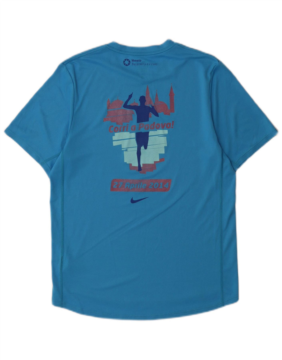 Camiseta Nike Masculina Dri Fit Graphic Top Pequeno Azul