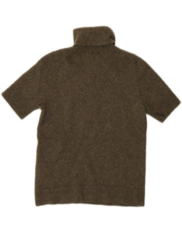 Suéter feminino Cos com gola redonda e gola redonda Reino Unido 6 XS cáqui caxemira