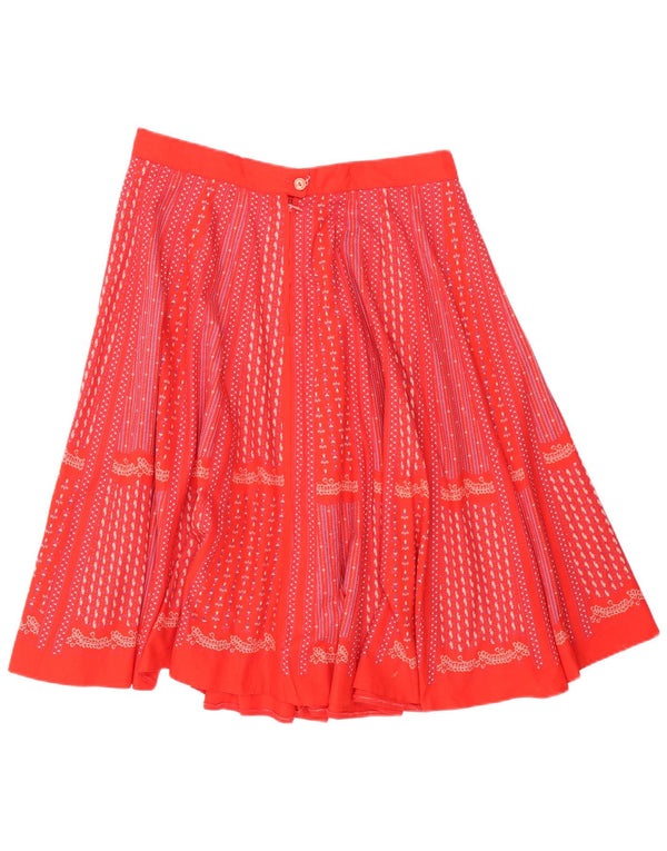 C&A Saia feminina plissada linha A W34 grande algodão vermelho