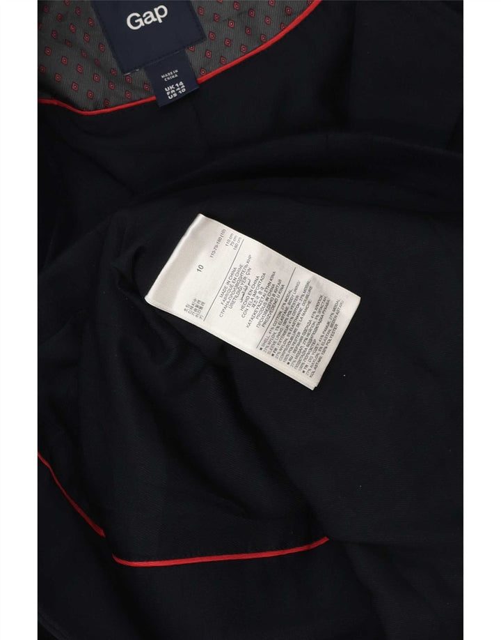 Jaqueta blazer feminina Gap com 3 botões Reino Unido 14 grande algodão azul marinho