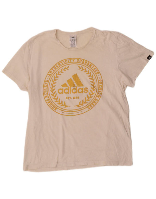 Camiseta Adidas Masculina Graphic Top XL Off White Algodão