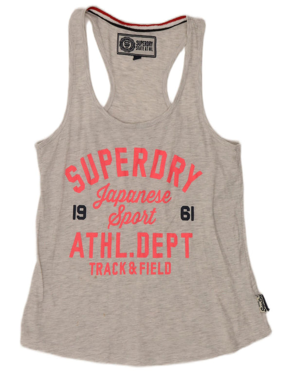 Superdry Mens Graphic Vest Top pequeno poliéster manchado cinza