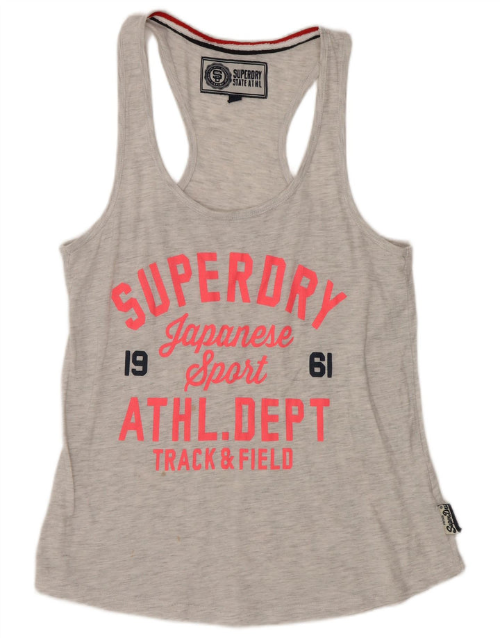Superdry Mens Graphic Vest Top pequeno poliéster manchado cinza
