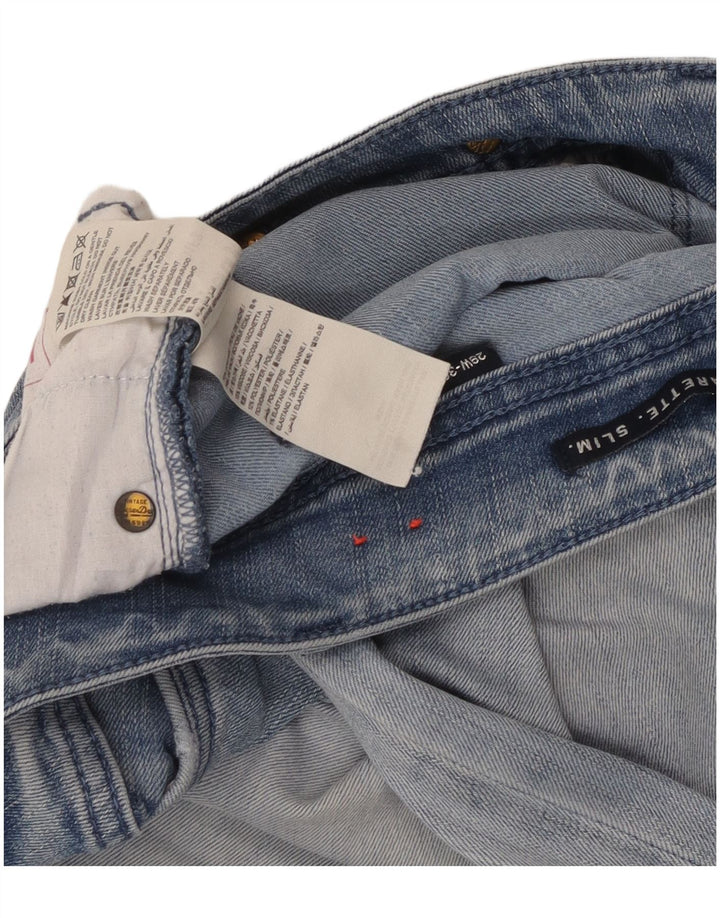 Calça jeans feminina Superdry Cigarette Slim W29 L32 algodão azul