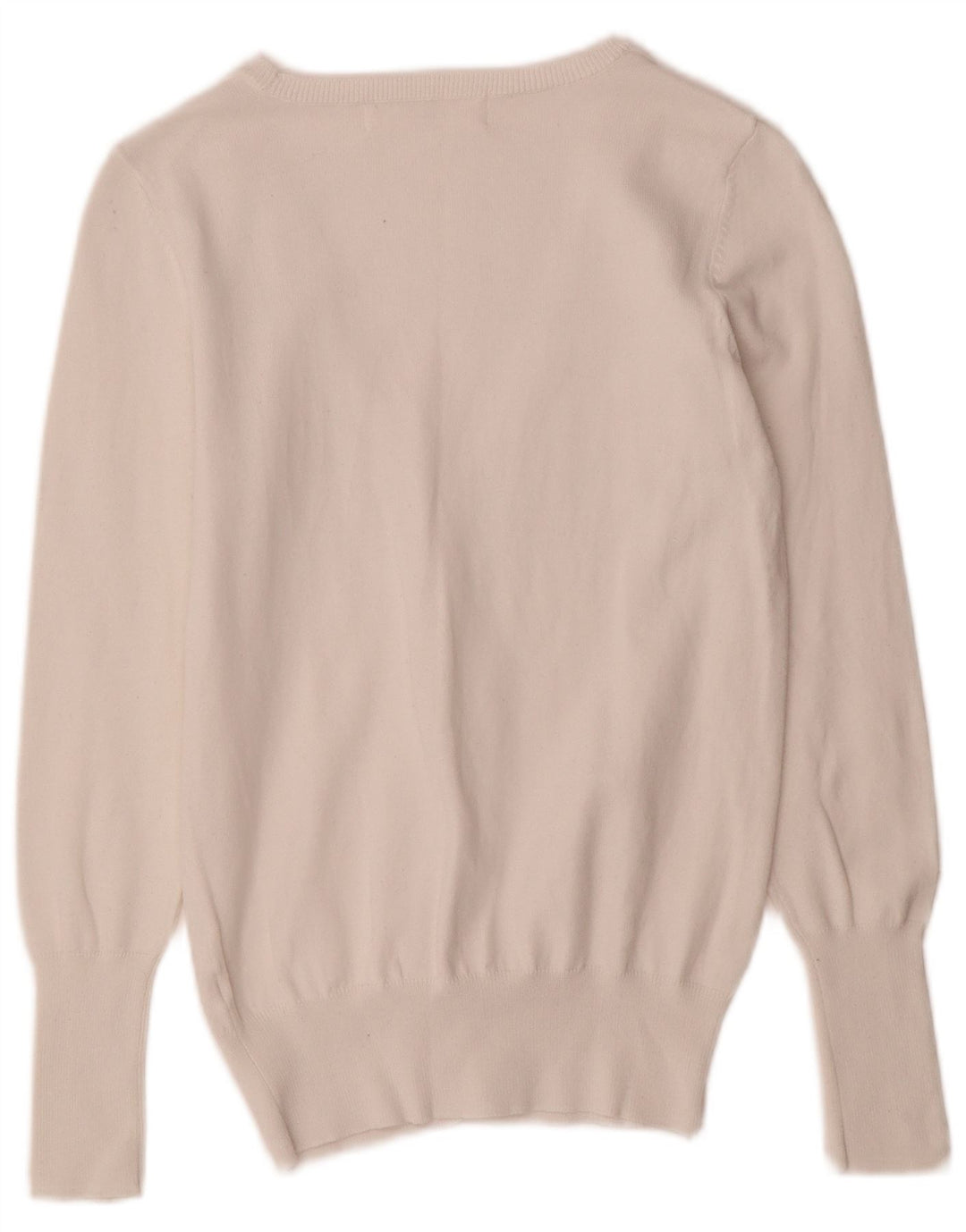 Suéter cardigã feminino Zara Reino Unido 12 médio branco