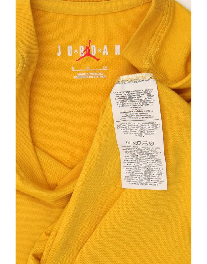 JORDAN Camiseta masculina top pequeno algodão amarelo