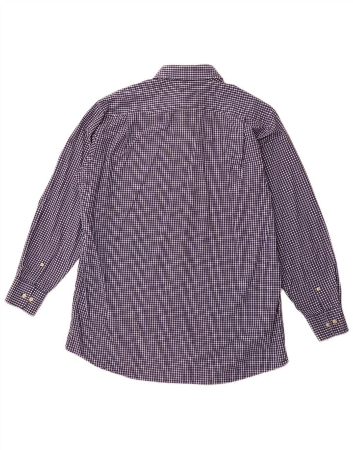 Camisa xadrez masculina TOMMY HILFIGER tamanho 15 1/2 algodão azul marinho médio