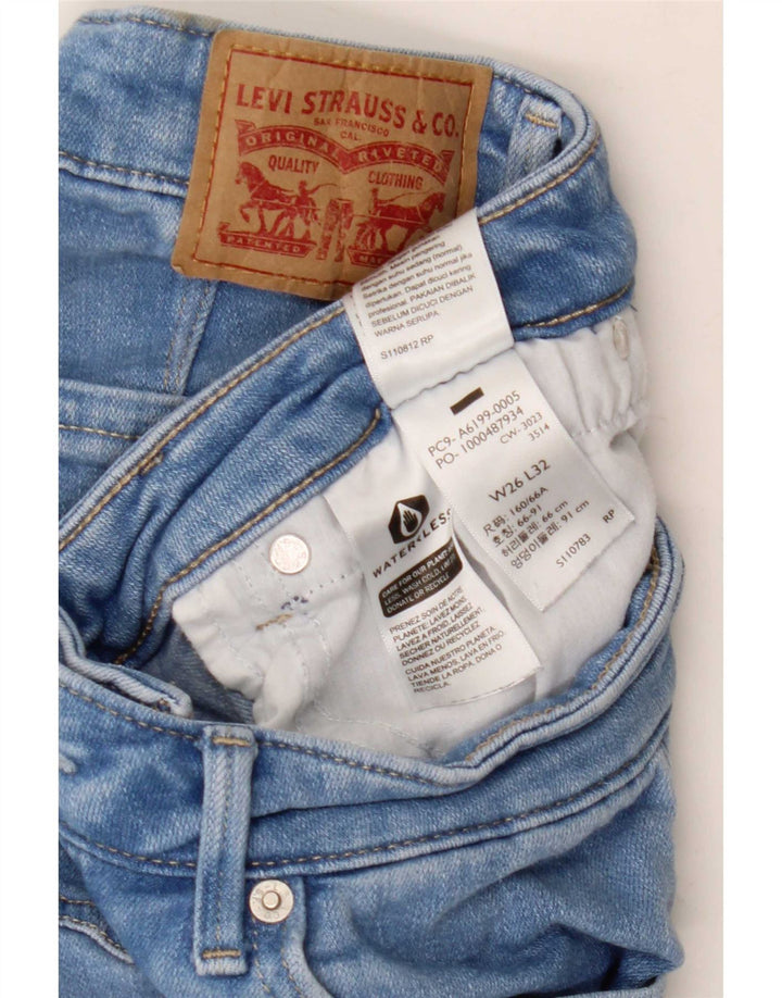 Levi's Womens 712 Slim Jeans W26 L32 Azul Algodão