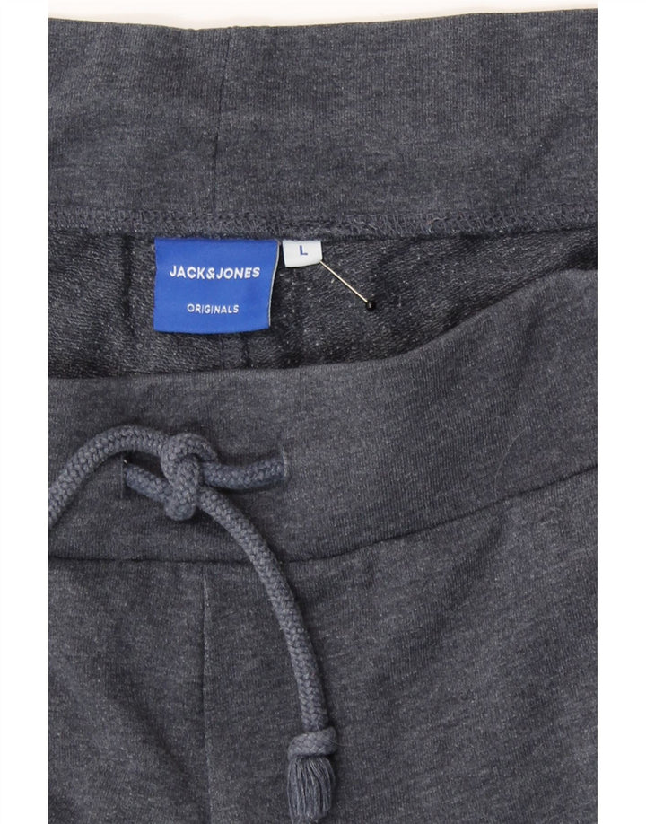 Calça de treino masculina Jack & Jones Joggers grande algodão cinza
