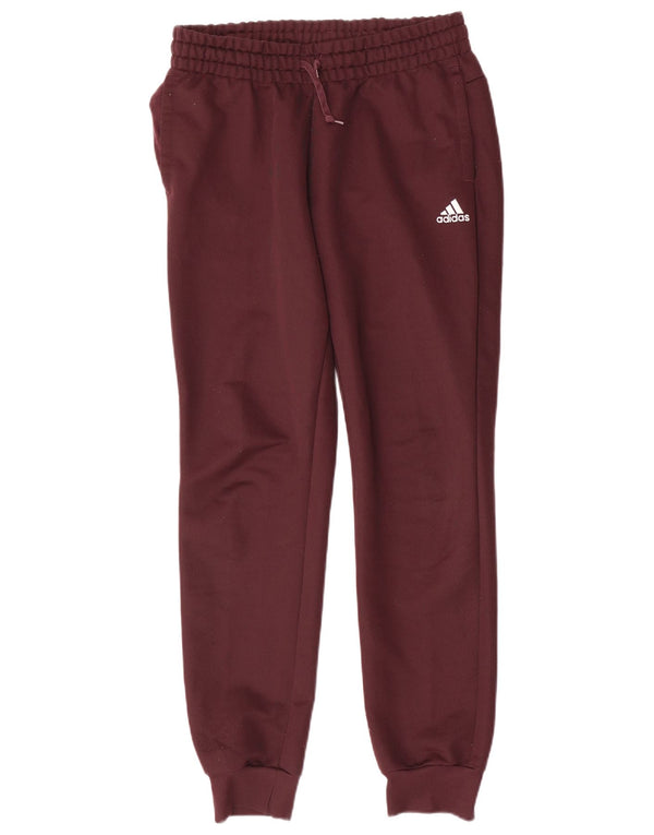 Adidas Womens Tracksuit Calças Joggers UK 8/10 Pequeno Borgonha Poliéster