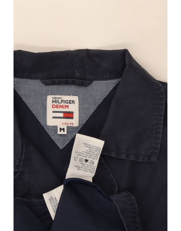 Jaqueta militar feminina Tommy Hilfiger Reino Unido 14 algodão azul marinho médio