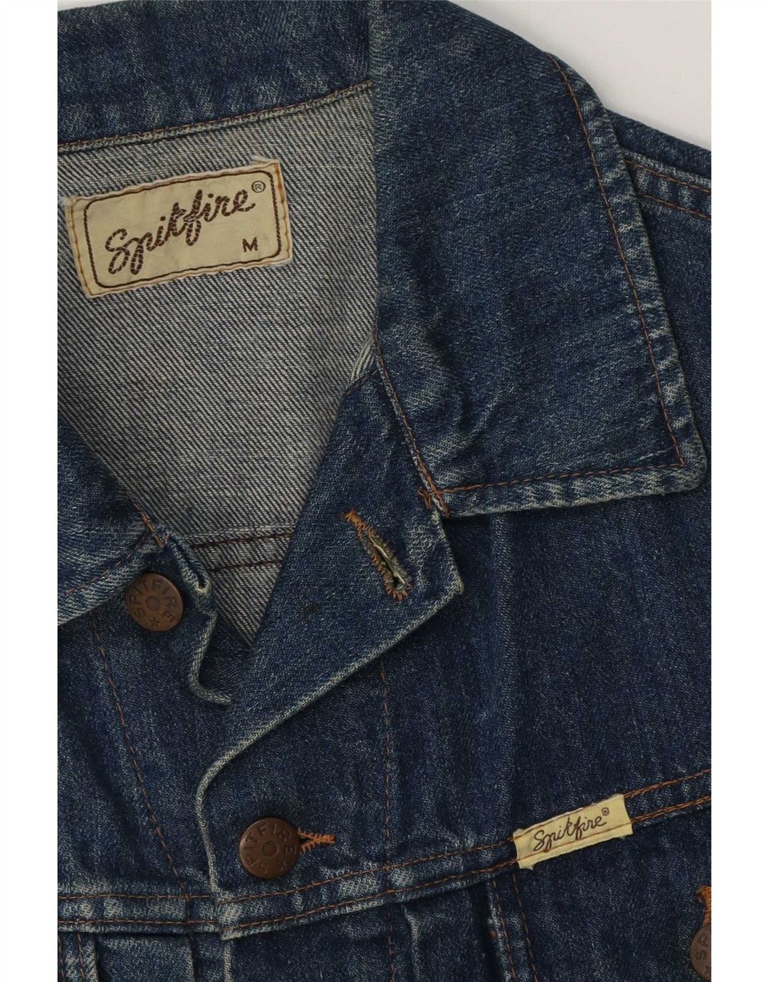 Spitfire Mens Denim Gilet UK 38 Médio Azul Marinho