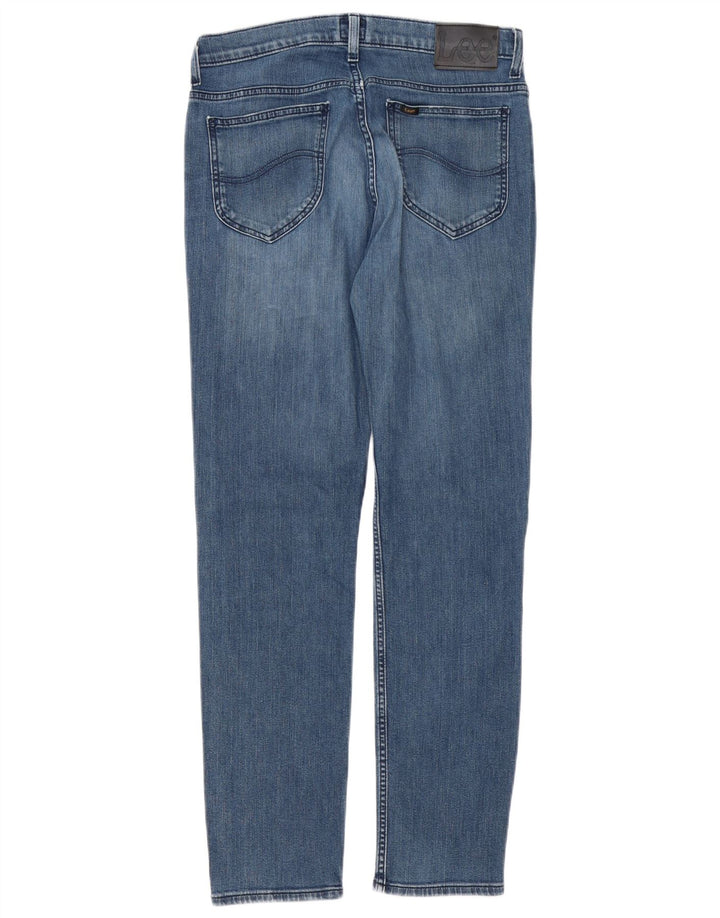 Lee Mens Rider Slim Jeans W32 L32 Azul Algodão