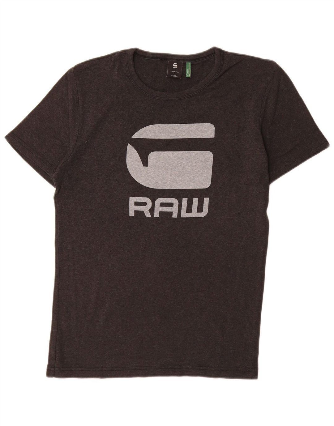 Camiseta G-Star masculina gráfica grande cinza