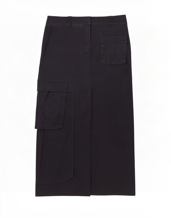Cos Womens Midi Cargo Saia EU 36 Pequeno W30 Azul Marinho Algodão
