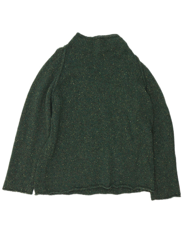 Suéter feminino Gas com gola tartaruga Reino Unido 20 2XL lã manchada verde
