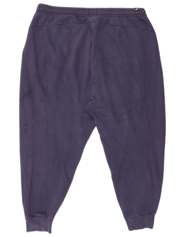 Calça de treino masculina Puma Joggers 3XL algodão azul marinho