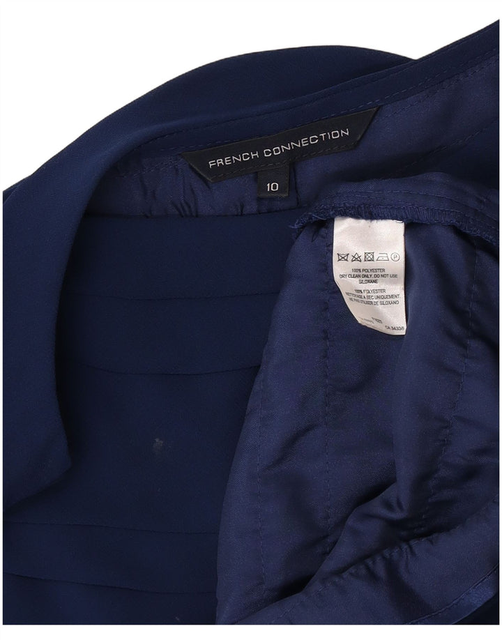Vestido bainha feminino French Connection poliéster azul pequeno Reino Unido 10