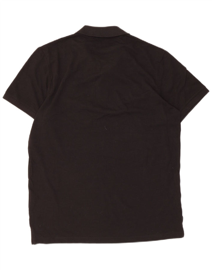 Camisa polo masculina Jack & Jones grande algodão preto