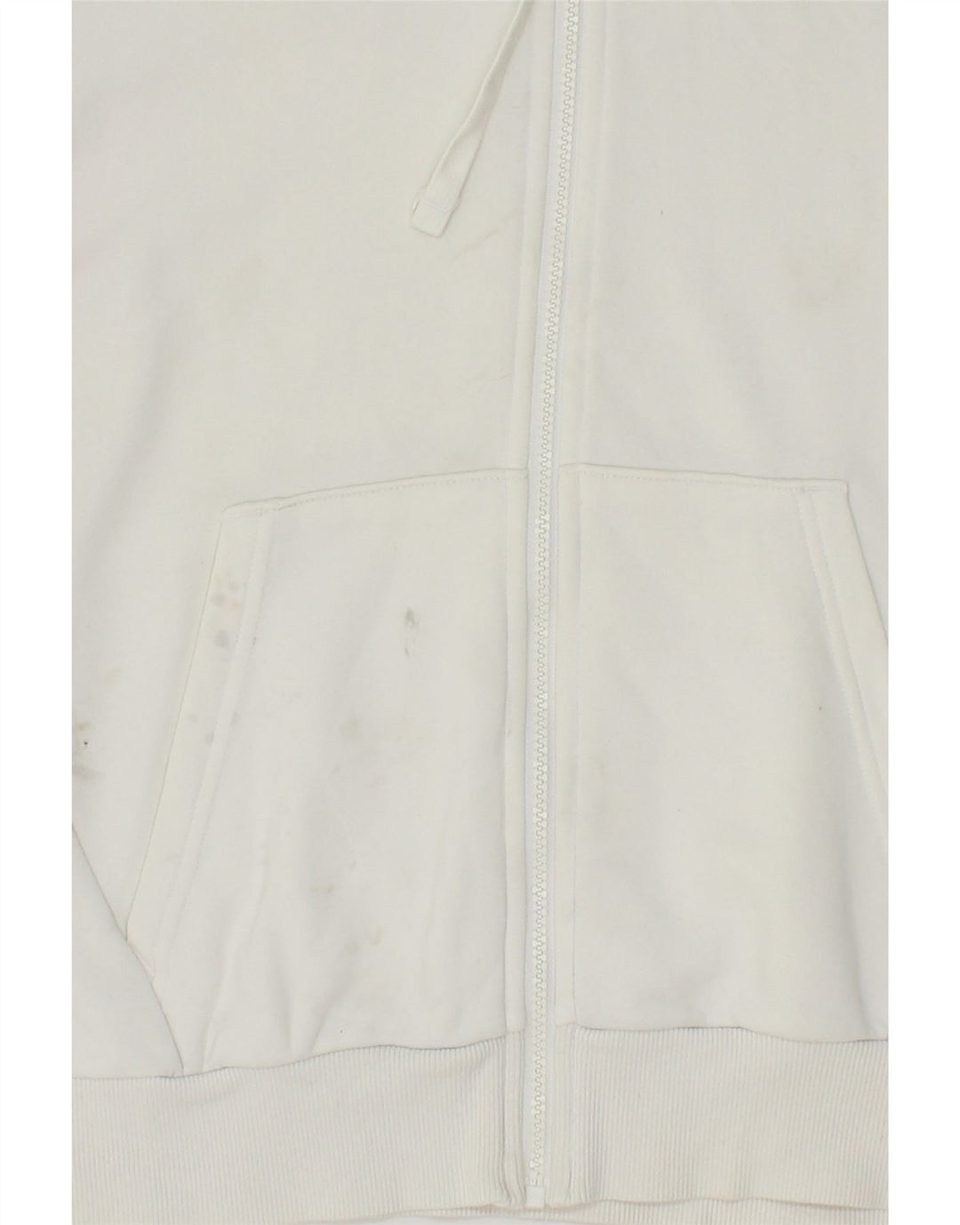 PUMA Mens Zip Hoodie Sweater Small White Colourblock Cotton Vintage Puma and Second-Hand Puma from Messina Hembry 