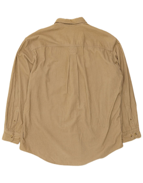 Camisa masculina de veludo Timberland médio bege algodão